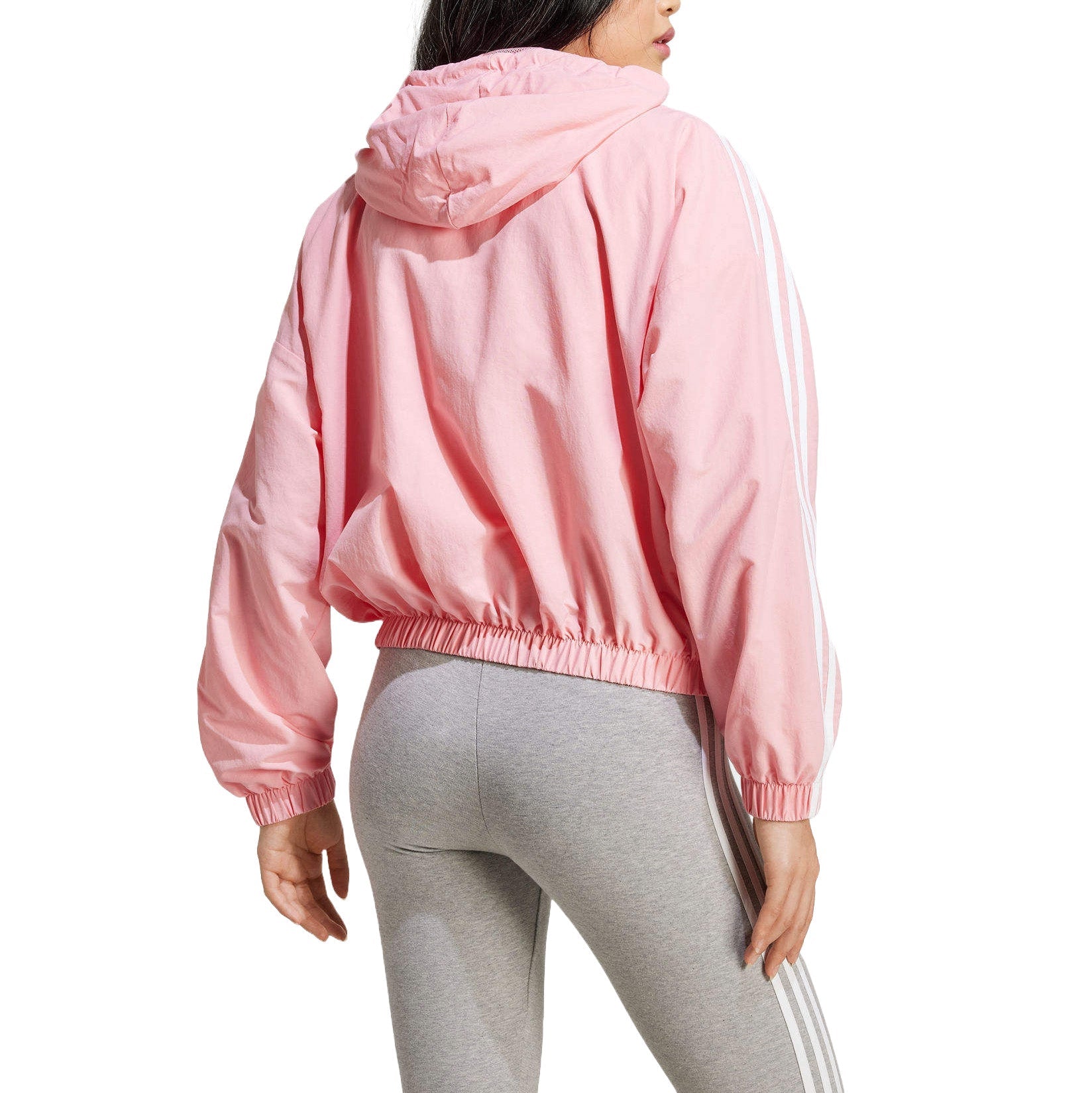 (WMNS) adidas Essentials 3-Stripes Woven Windbreaker Jacket Asia Sizing 'Pink' IY4261