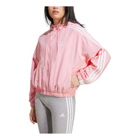 (WMNS) adidas Essentials 3-Stripes Woven Windbreaker Jacket Asia Sizing 'Pink' IY4261