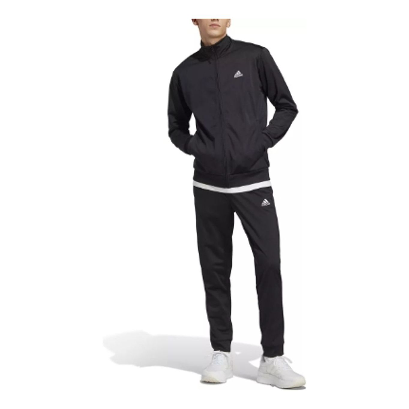 adidas Linear Logo Tricot Track Suit Asia Sizing 'Black' IC6775