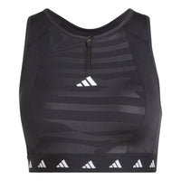 (WMNS) adidas Powerimpact Training Techfit Zip Bra Asia Sizing 'Black White' IN6926