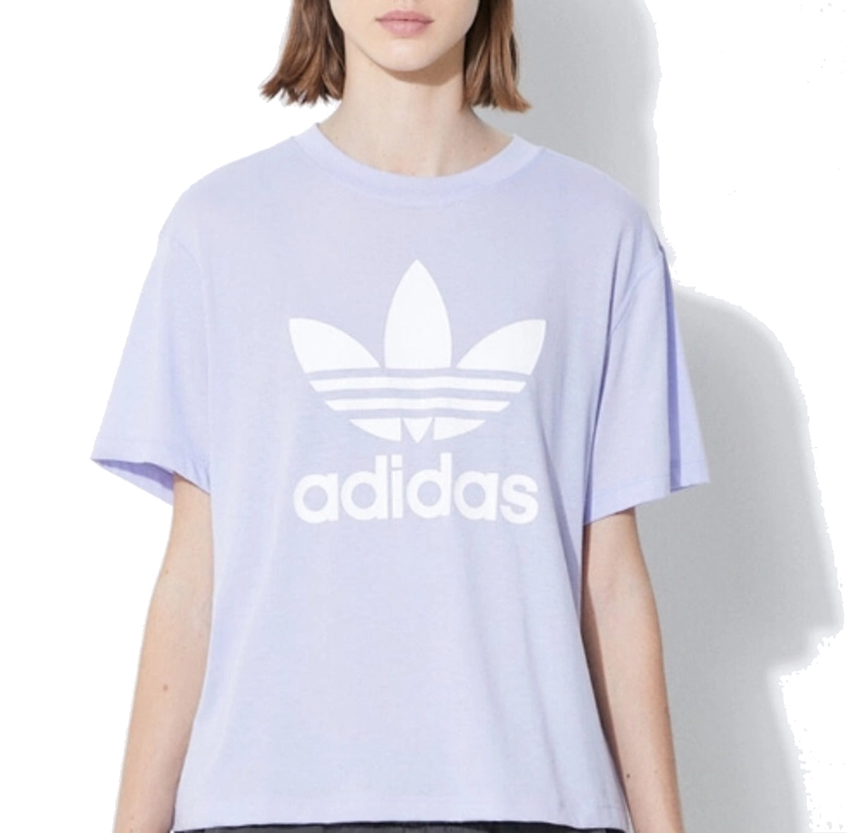(WMNS) adidas Adicolor Trefoil Boxy T-Shirt Asia Sizing 'Purple' IN8439