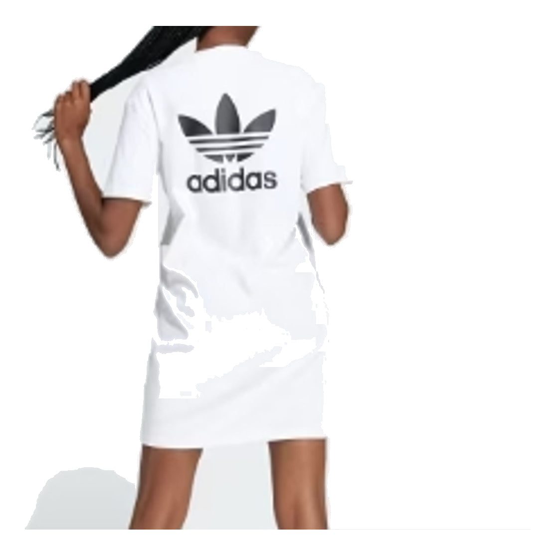 (WMNS) adidas Trefoil Dress Asia Sizing 'White Black' IN8459