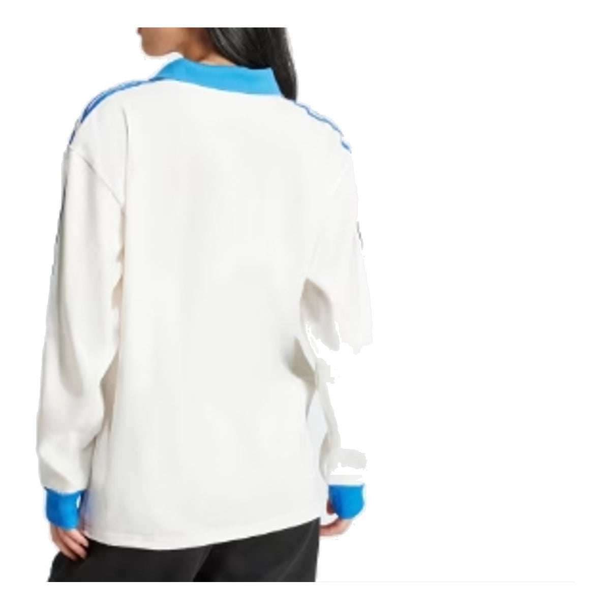 (WMNS) adidas 3-Stripes Satin Long Sleeve T-Shirt Asia Sizing 'White Blue' IR6100