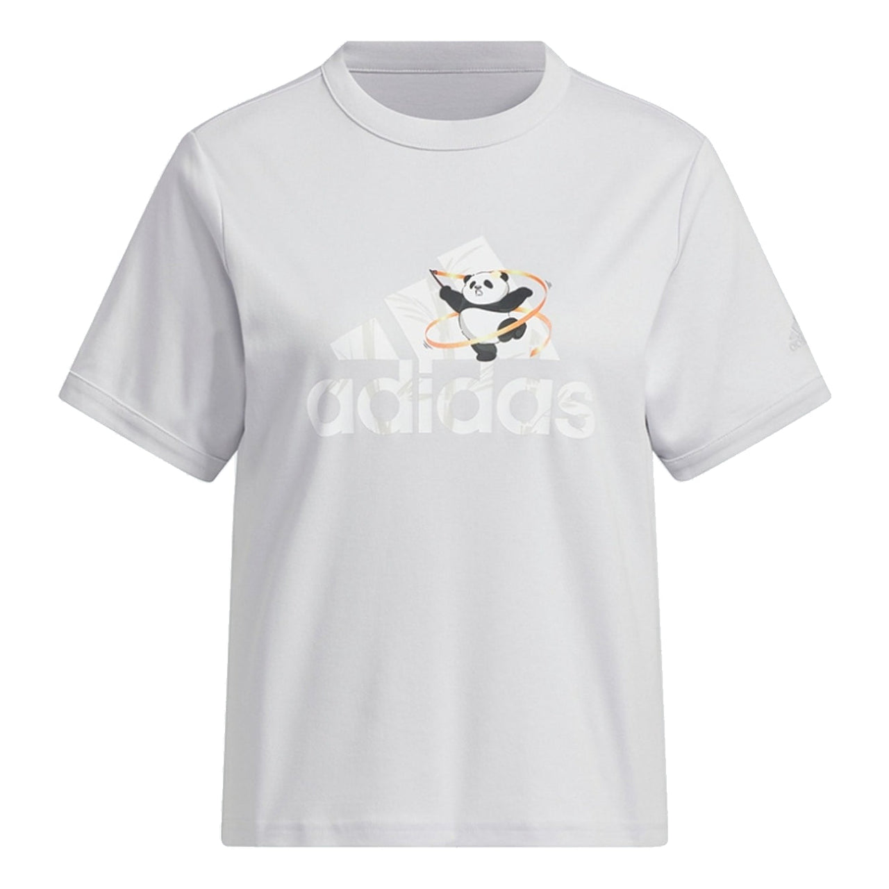 (WMNS) adidas China T-Shirt Asia Sizing 'Grey White' JI6865