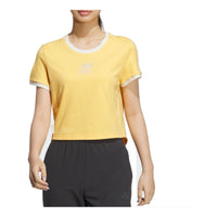 (WMNS) adidas Small Logo T-Shirt Asia Sizing 'Yellow' JI6879