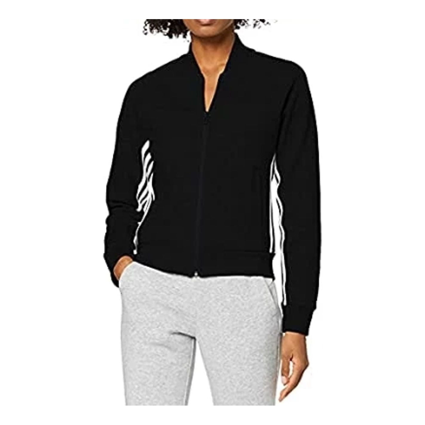 (WMNS) adidas Must Haves 3-Stripes Track Jacket Asia Sizing 'Black' DX7971
