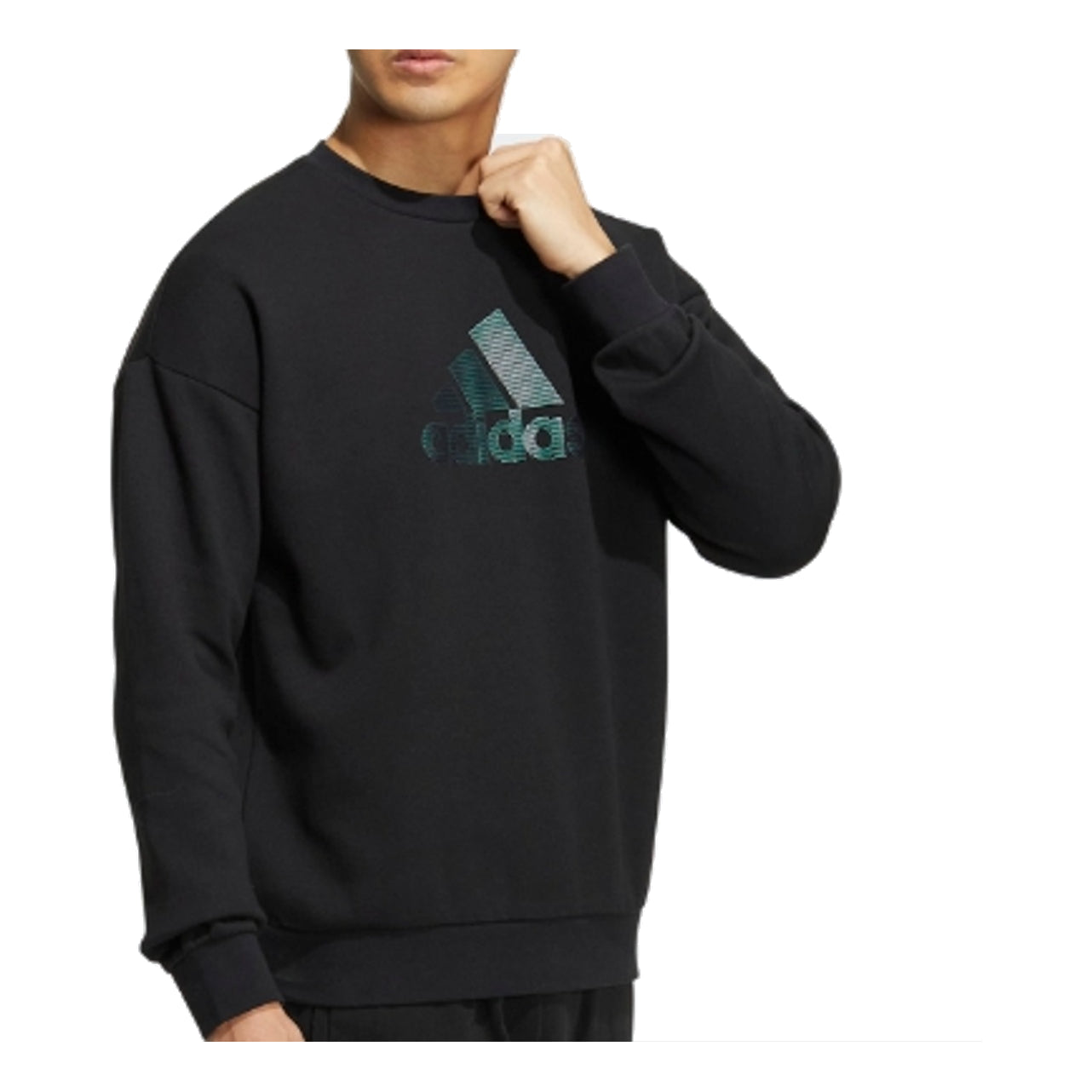 adidas Graphic Crew Sweatshirt Asia Sizing 'Black' HM2980