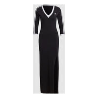 (WMNS) adidas Adicolor Classics 3-Stripes Maxi Dress Asia Sizing 'Black White' IK0439