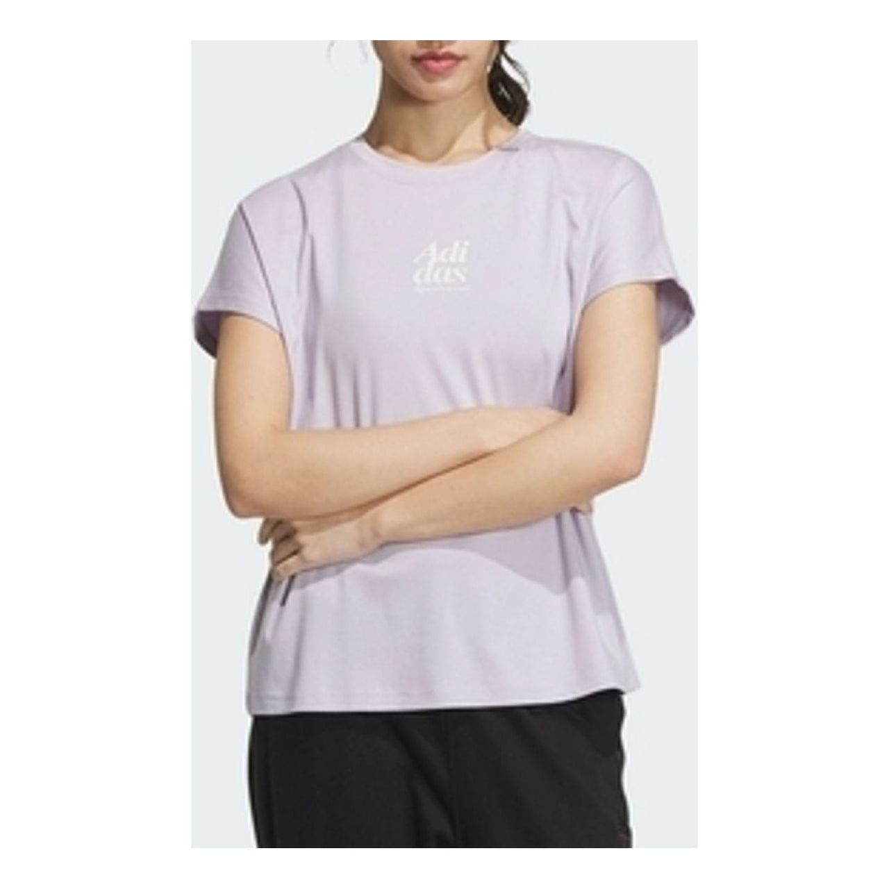 (WMNS) adidass Lounge Silky T-Shirt Asia Sizing 'Purple' IM8860