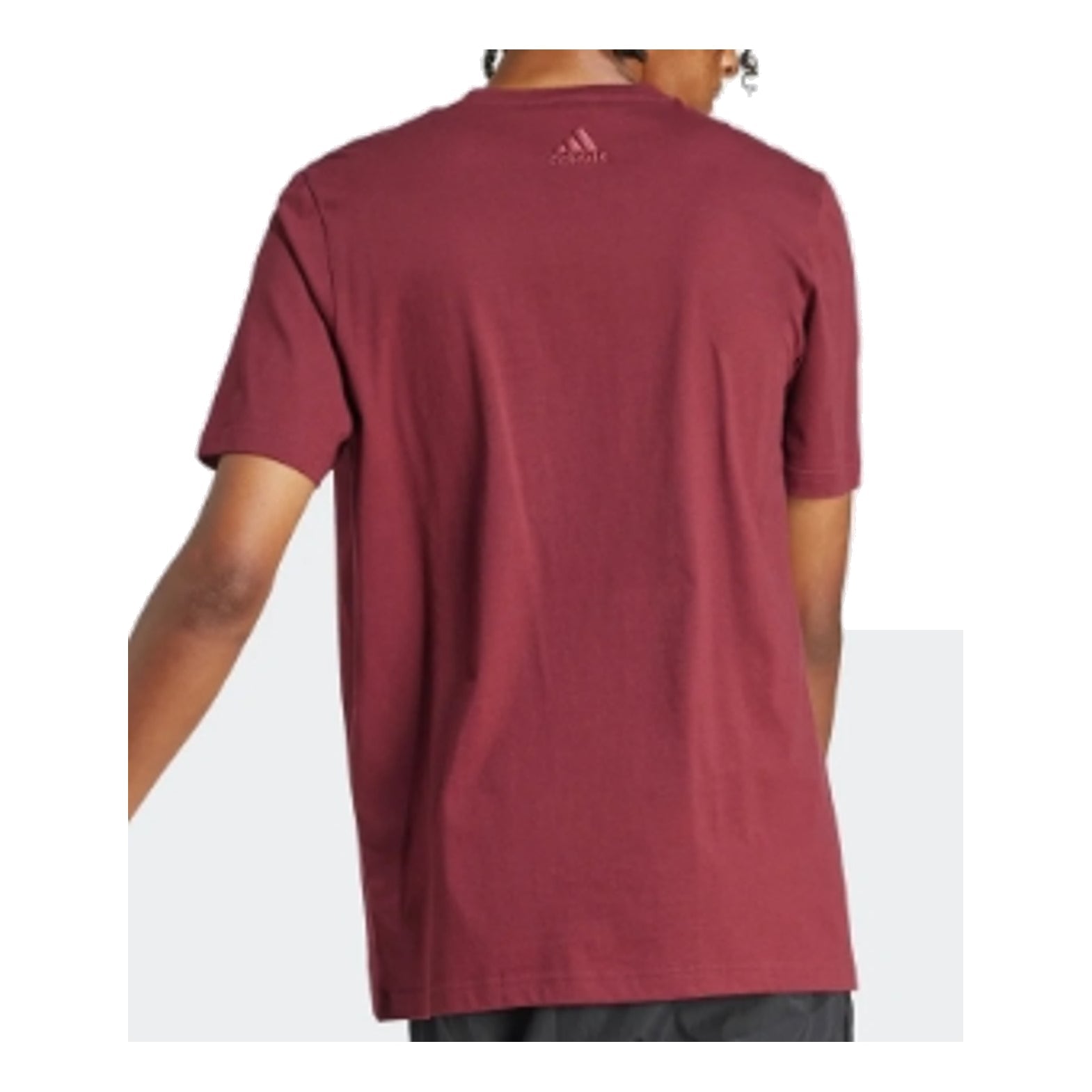 adidas Essentials Single Jersey Big Logo T-Shirt Asia Sizing 'Burgundy' IS1301