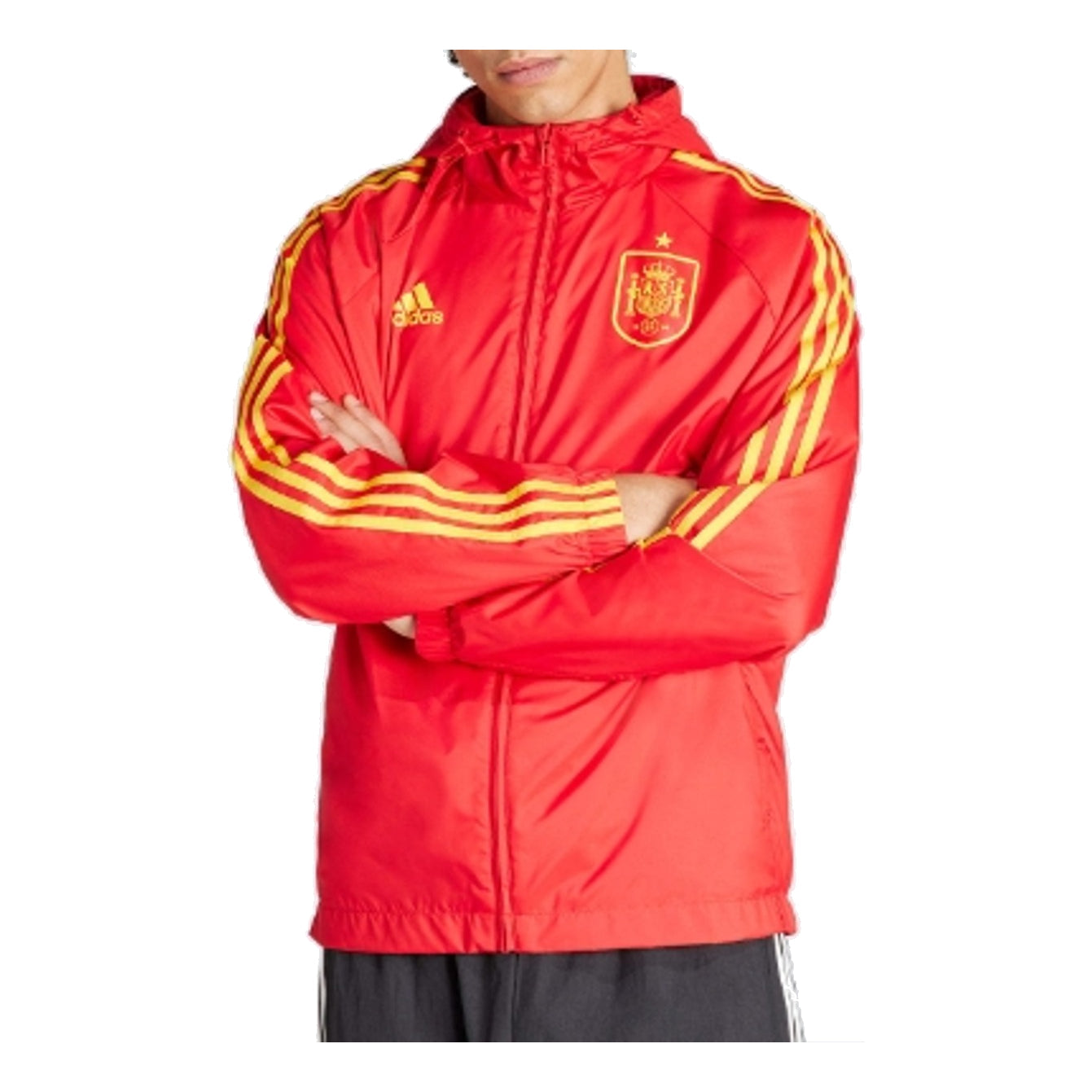 adidas Spain DNA Windbreaker Asia Sizing 'Red Yellow' IU2124