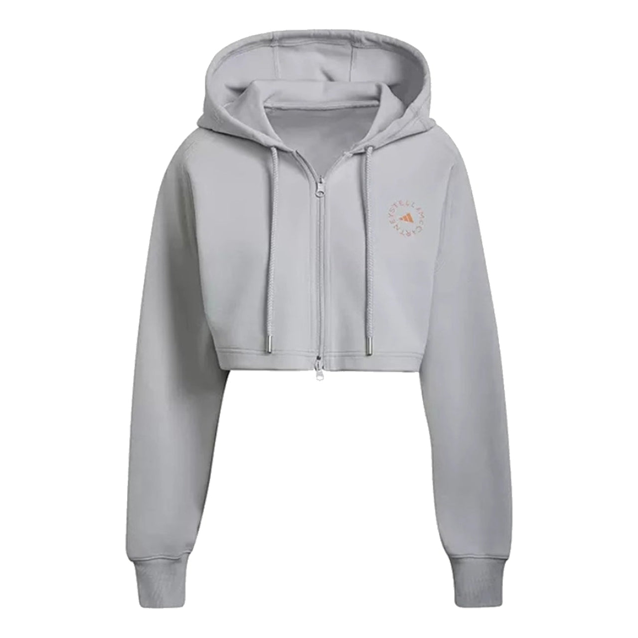 (WMNS) adidas By Stella McCartney Cropped Hoodie Asia Sizing 'Grey' HA8961
