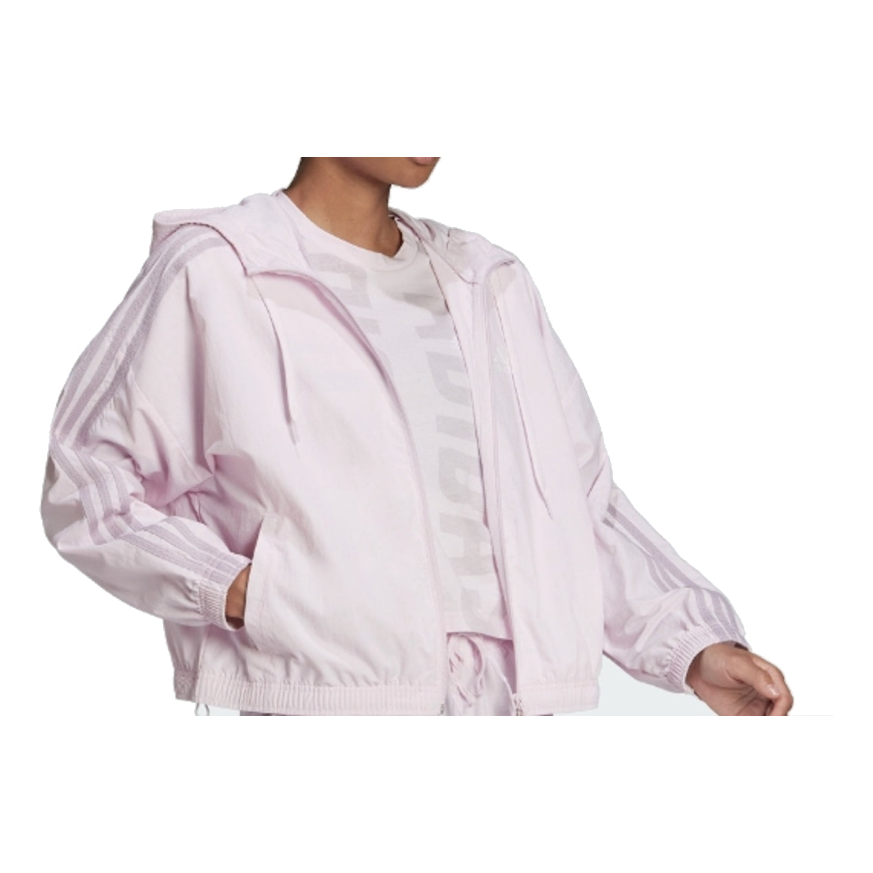 (WMNS) adidas Essentials Repeat Logo Loose Fit Windbreaker Asia Sizing 'Pink' HC9159