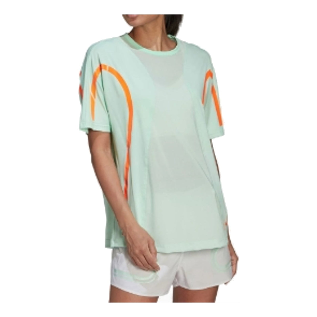(WMNS) adidas by Stella McCartney TruePace Running Loose T-Shirt Asia Sizing 'Teal Orange' HD9114