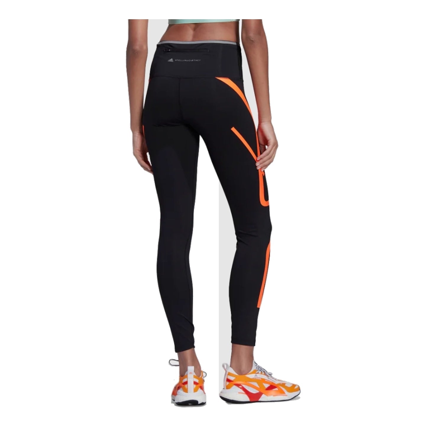 (WMNS) adidas by Stella McCartney TruePace Running Leggings Asia Sizing 'Black Orange' HD9115