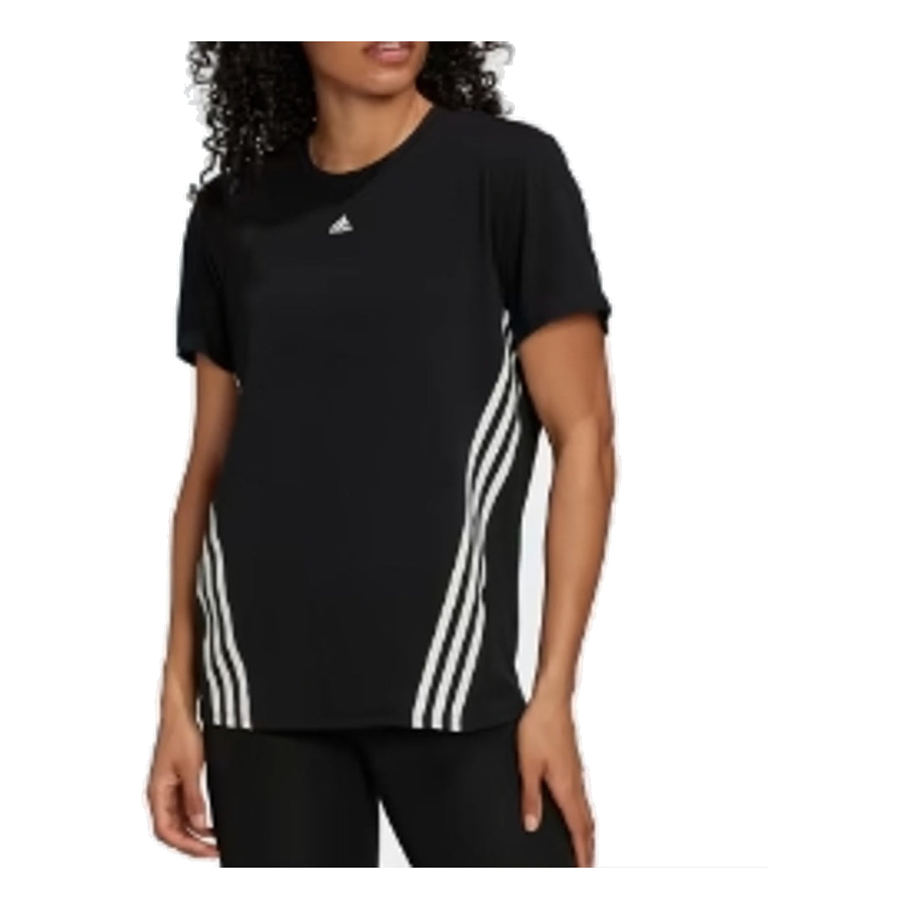 (WMNS) adidas Trainicons 3-Stripes T-Shirt Asia Sizing 'Black White' HK6975