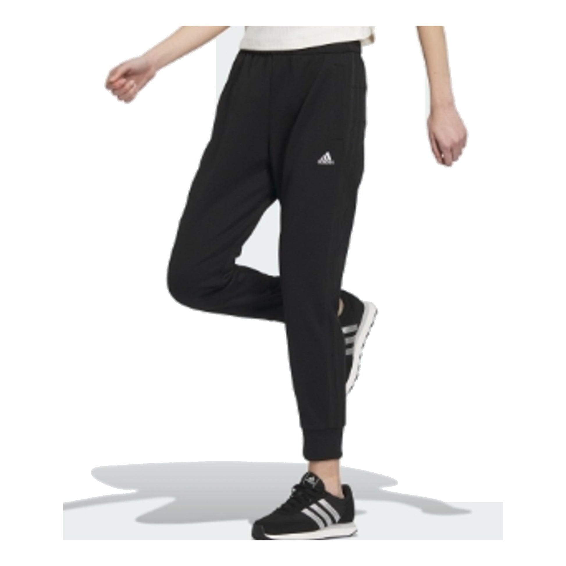 (WMNS) adidas Alpha 3-Stripes Regular Fit Double Knit Pants Asia Sizing 'Black' IT6081