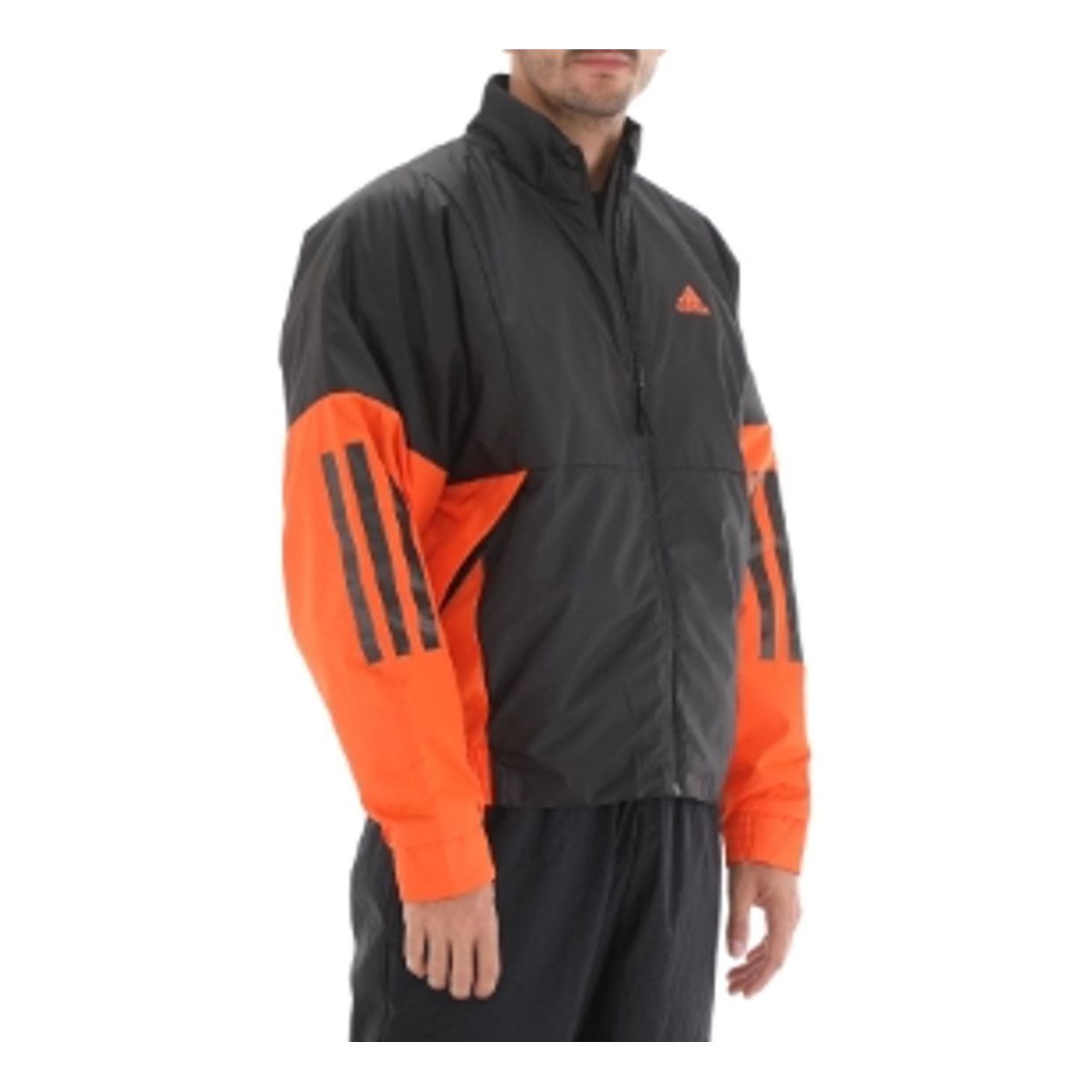adidas Back to Sport Lite Thermal Jacket Asia Sizing 'Black Orange' FT2440