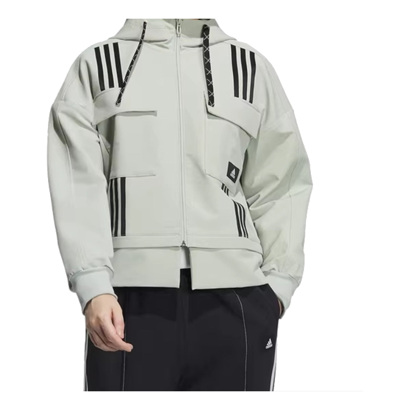 (WMNS) adidas DIY Jacket Asia Sizing 'Green Black' GP0629