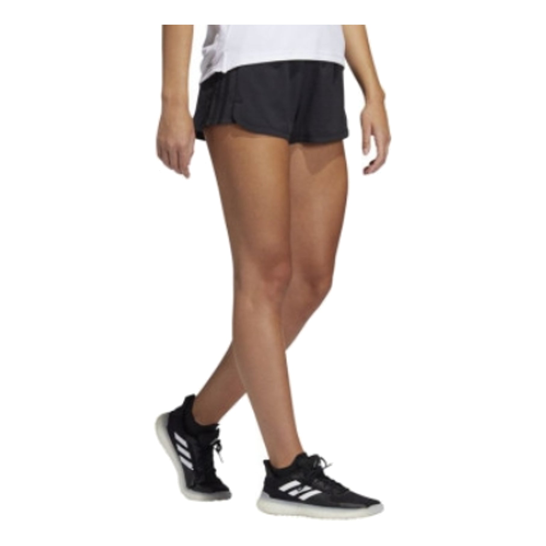 (WMNS) adidas Pacer Training 3-Stripes Heather Woven Shorts Asia Sizing 'Black' GT1186
