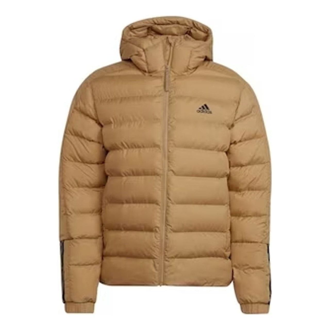 adidas Midweight Hooded Padding Down Jacket Asia Sizing 'Beige' GT1676