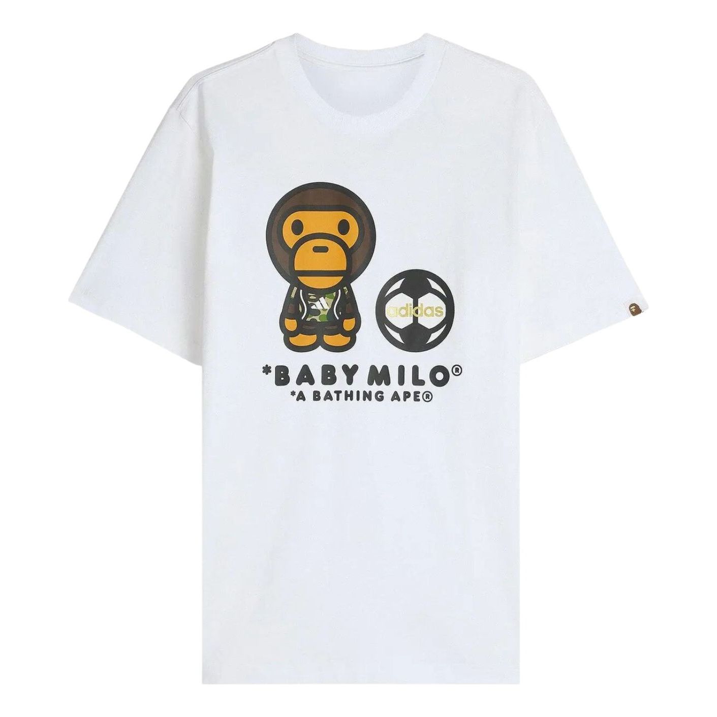 adidas x BAPE Short-Sleeve Milo T-shirt 'White' JZ7392