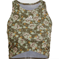 (WMNS) adidas Grow Positivity Cropped Flowers Training Tank Top Asia Sizing 'Green' HR4658
