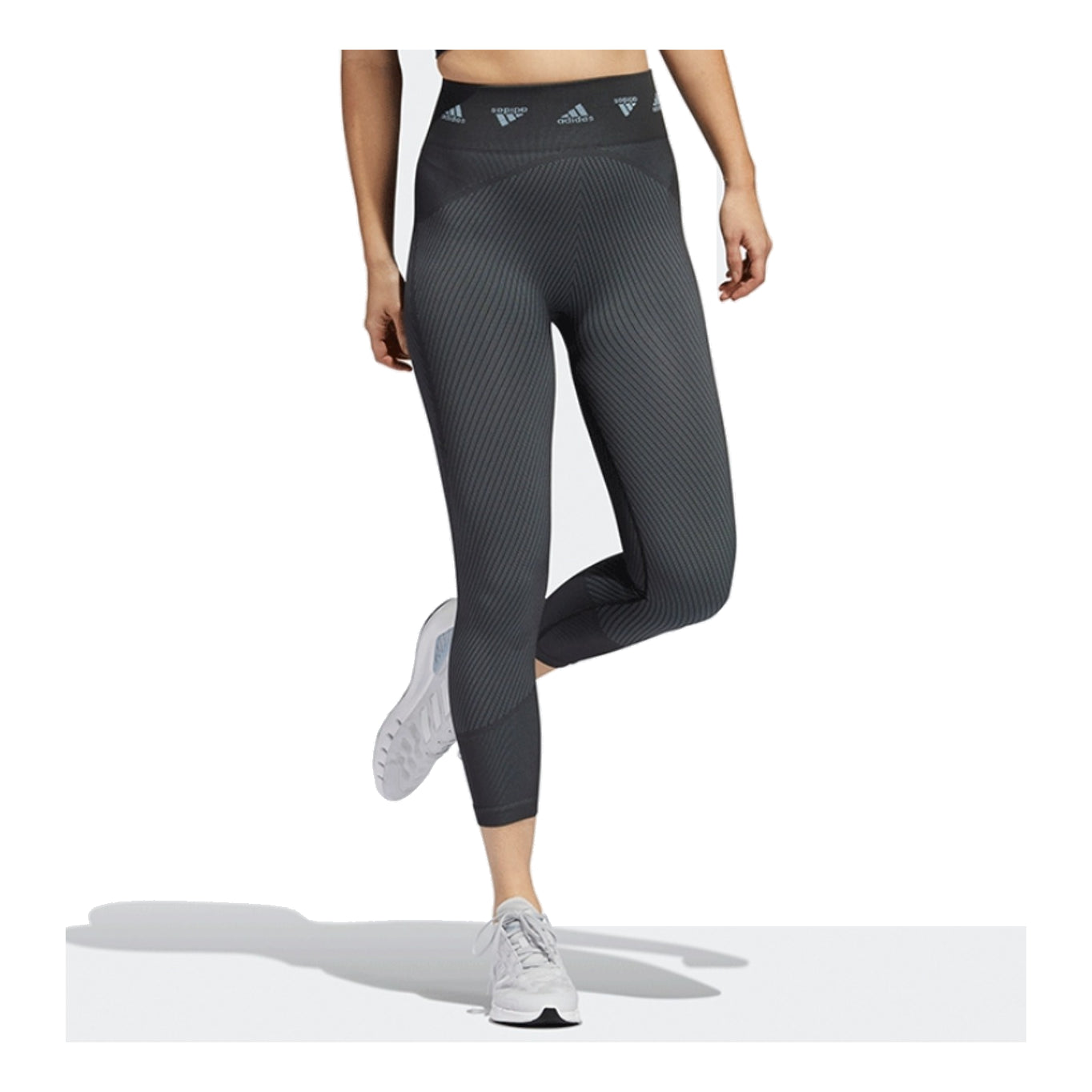 (WMNS) adidas AEROKNIT Training 7/8 Leggings Asia Sizing 'Grey' HD1981