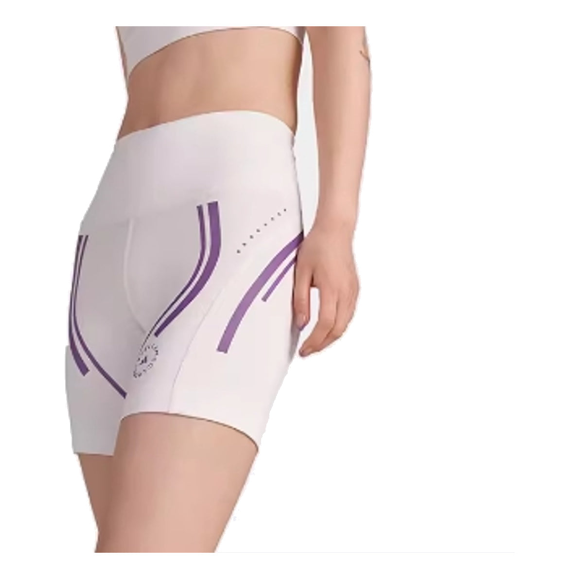 (WMNS) adidas by Stella McCartney Truepace Short Tight Asia Sizing 'White Purple' HG6852
