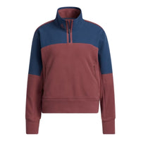 (WMNS) adidas 1/4-Zip Fleece Jacket Asia Sizing 'Burgundy Navy' HG6995