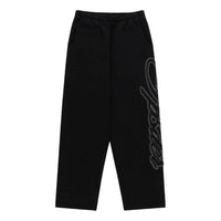 Sp5der Rhinestone Script Wide Leg Sweatpant 'Black' SB007SS26BLK