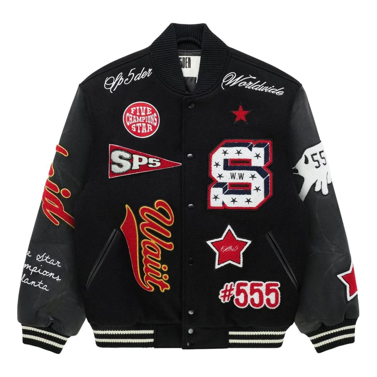 Sp5der Cuntry Varsity Jacket 'Black' JA008SS26BLK