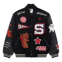 Sp5der Cuntry Varsity Jacket 'Black' JA008SS26BLK