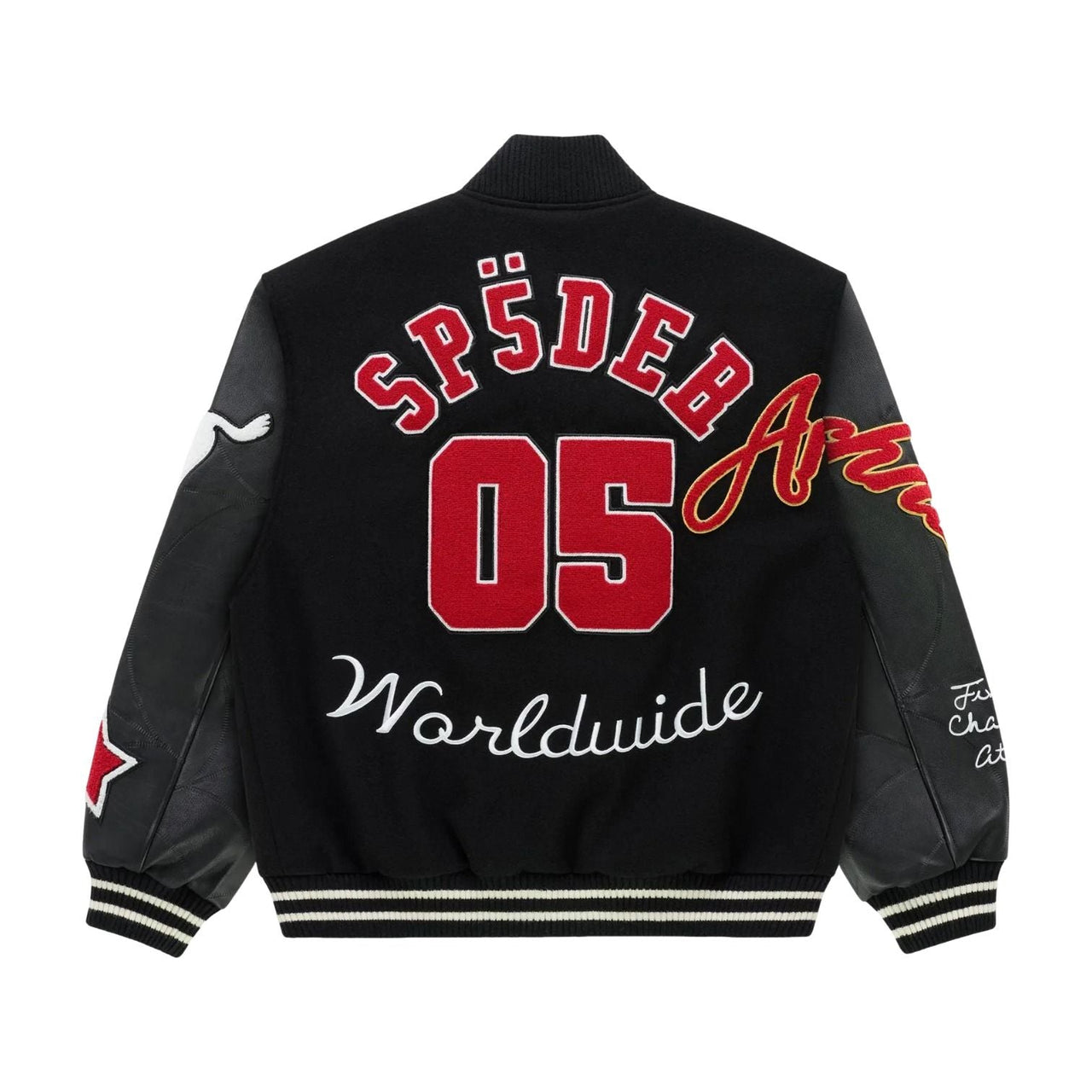 Sp5der Cuntry Varsity Jacket 'Black' JA008SS26BLK