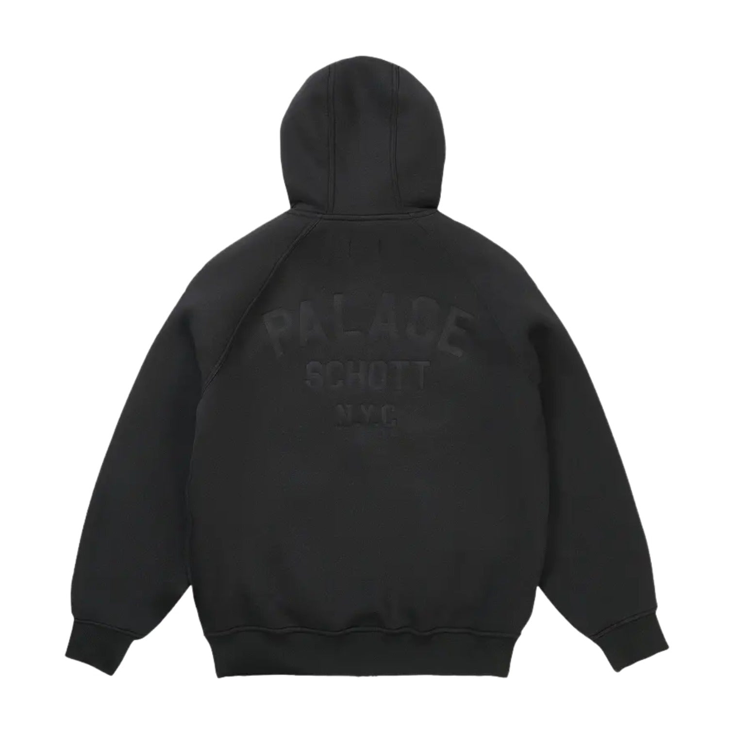 Palace x Schott Bonded Fleece Hood 'Black' P30HD064
