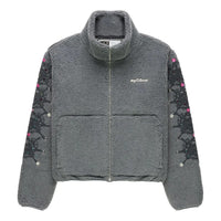 Sp5der Webstone Teddy Fleece Zip Up 'Slate Grey' JA001SS26SLT
