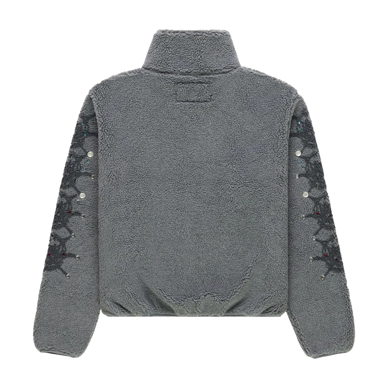 Sp5der Webstone Teddy Fleece Zip Up 'Slate Grey' JA001SS26SLT