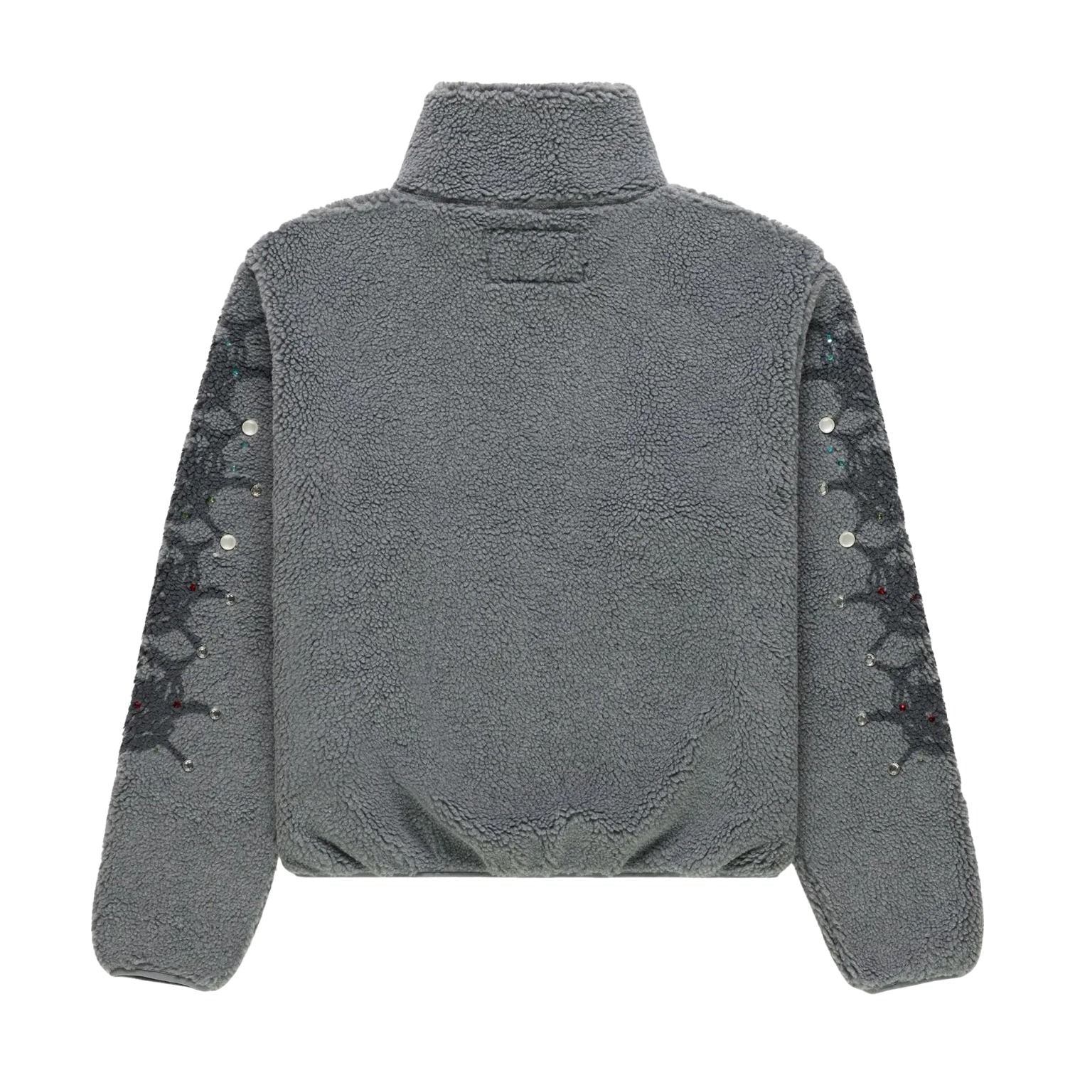 Sp5der Webstone Teddy Fleece Zip Up 'Slate Grey' JA001SS26SLT