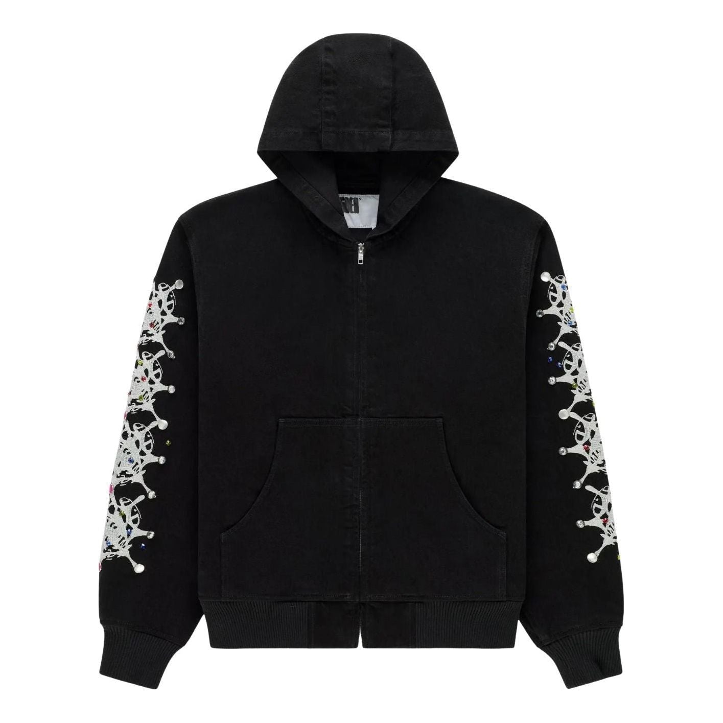Sp5der Webstone Denim Jacket 'Black' JA013SS26BLK