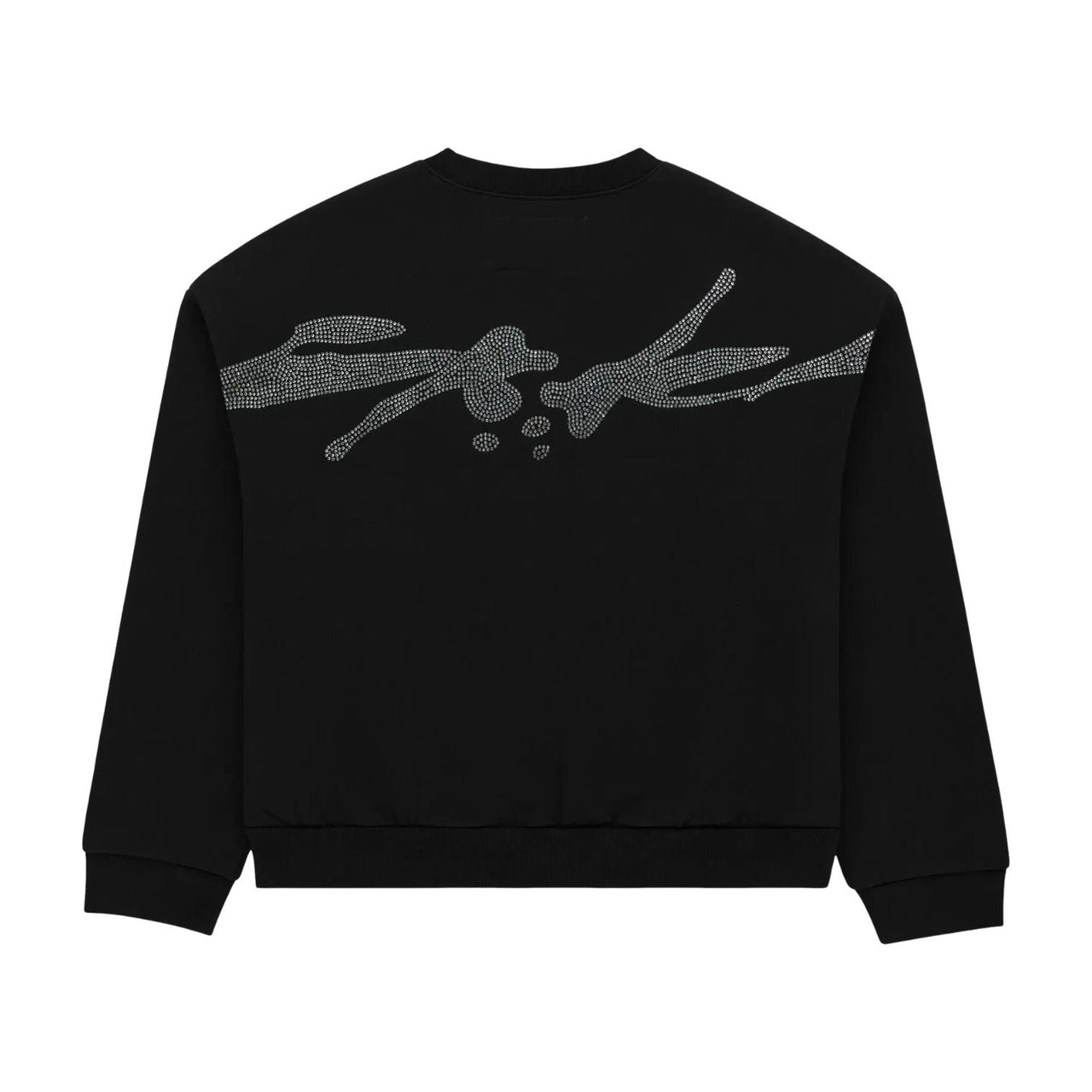 Sp5der Rhinestone Tm Crewneck 'Black' ST028SS26BLK