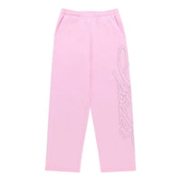 Sp5der Rhinestone Script Wide Leg Sweatpant 'Light Pink' SB007SS26LPK