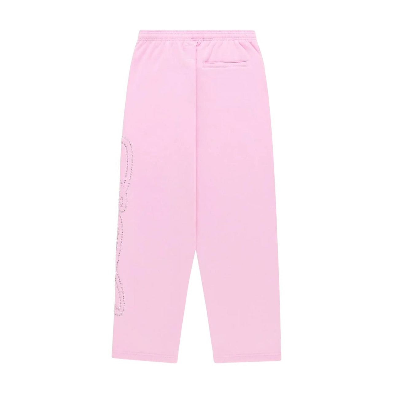 Sp5der Rhinestone Script Wide Leg Sweatpant 'Light Pink' SB007SS26LPK