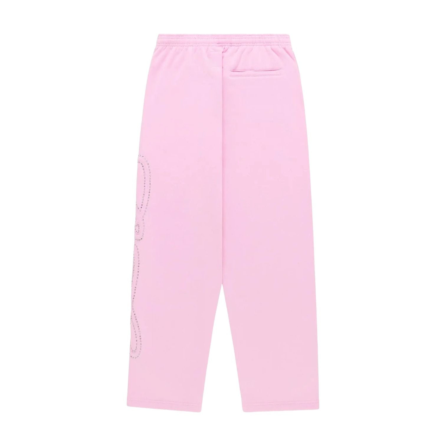 Sp5der Rhinestone Script Wide Leg Sweatpant 'Light Pink' SB007SS26LPK
