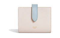 CELINE Grained Calfskin Wallet Women's Pink/Blue