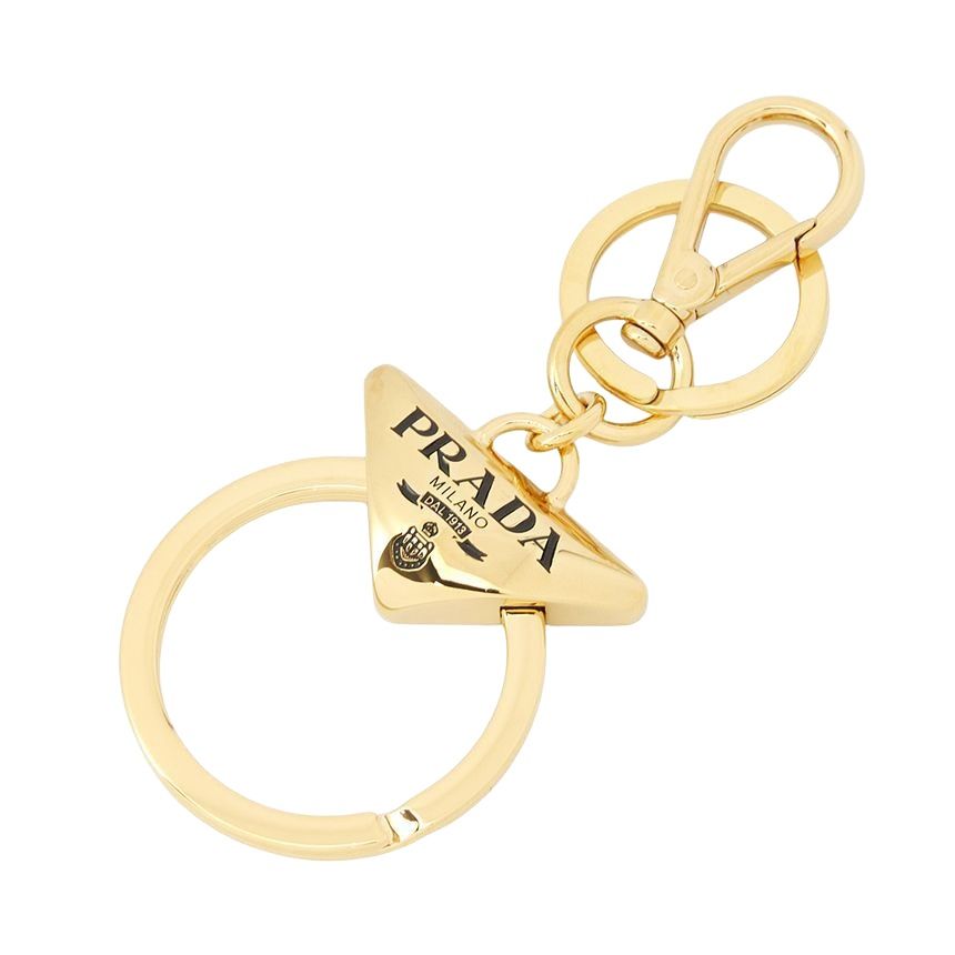 PRADA FW24 Logo Keyring 'Gold' 1PM037-66A-F019F