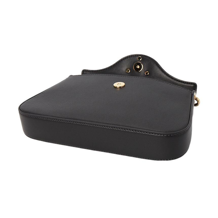 (WMNS) Valentino FW24 V Logo Signature Leather Shoulder Bag 'Black' P0AD4MIM0NO
