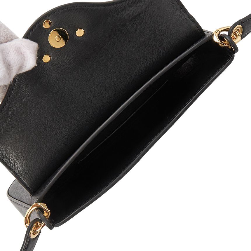 (WMNS) Valentino FW24 V Logo Signature Leather Shoulder Bag 'Black' P0AD4MIM0NO