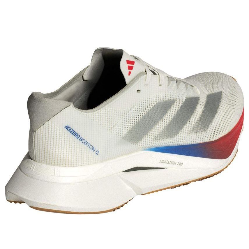 (WMNS) adidas Adizero Boston 12 'Core White Matte Silver Pure Ruby' JI4480