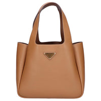 PRADA Leather Handbag Women's Caramel