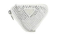 PRADA Glass With Fabric Wallet Women's White